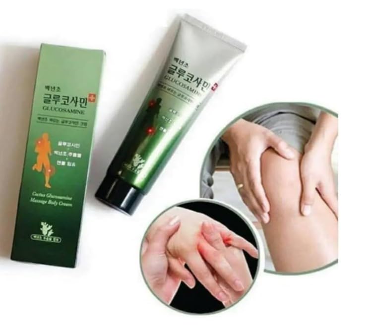 Baeknyencho Glucosamine Body Massage Cream 150ml x 2 EA. Fragrance-Free & Paraben Free. Natural Gel for Massage Therapy GenericAu supplements