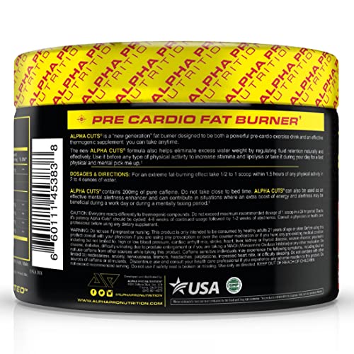 Alpha Pro Nutrition Alpha Cuts Fat Burner Thermogenic Men Women Pre Cardio Workout Alpha Pro NutritionUS supplements