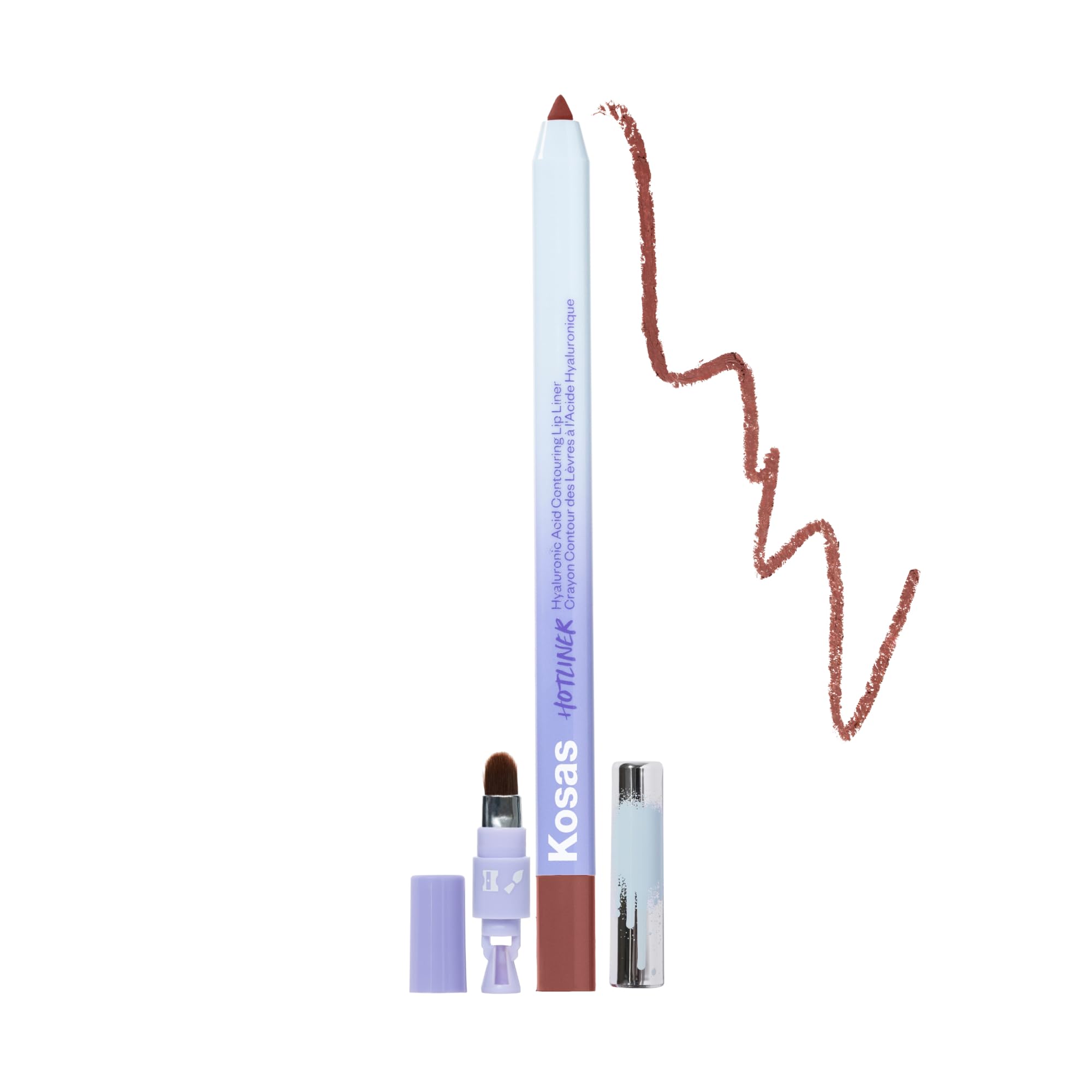 Kosas Hotliner Retractable Lip Liner Pencil with Built-In Brush & Sharpener - Easy Contouring, Hydrating, Long-Lasting- Pigmented Creamy Texture for Plumping Lips - Hyaluronic Acid & Konjac - Infinite KosasAu supplements