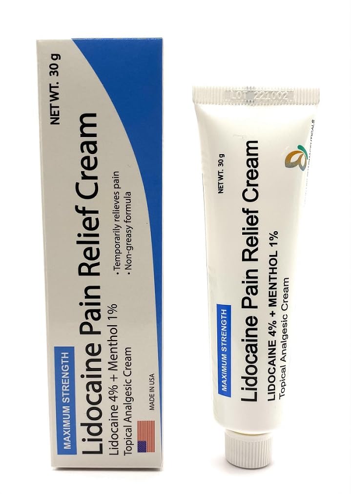 MOHNARK Pain Relief Cream with Lidocaine 4% and 1% Menthol | Includes Vitamin E | Numbs Away Pain Faster | Non-Greasy MOHNARKAu supplements