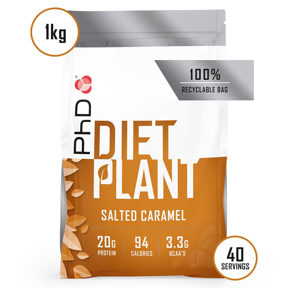 PhD Nutrition Diet Plant, Vegan Protein Powder Plant Based, Salted Caramel PhDUS supplements