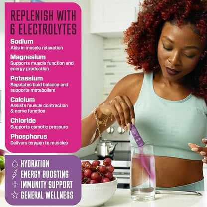 KEY NUTRIENTS Multivitamin Electrolytes Powder Packets - Fruity Grape 20 Pack KEY NUTRIENTSUS supplements