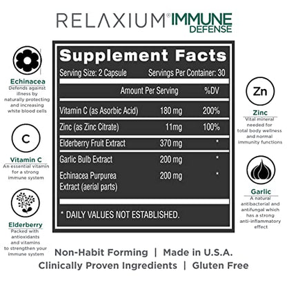 Relaxium Immune Defense, Powerful Immune Support Supplement, Immunity RelaxiumUS supplements