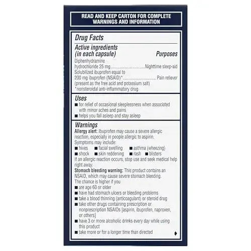 Advil PM Liqui-Gels Minis, 80 Liquid Filled Capsules AdvilAu supplements