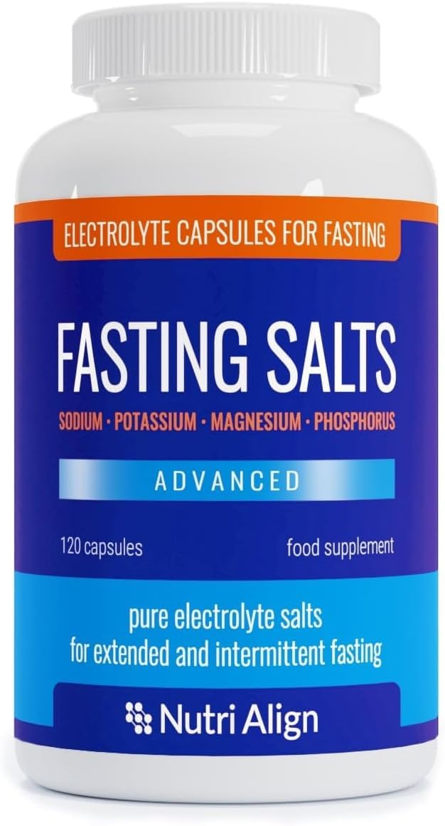 Nutri-Align Fasting Salts Electrolytes Advanced, 120 Capsules | Sodium Potassium Magnesium Phosphorus | Pure Fasting Electrolytes | Sugar Free & Filler Free Nutri-AlignAu supplements