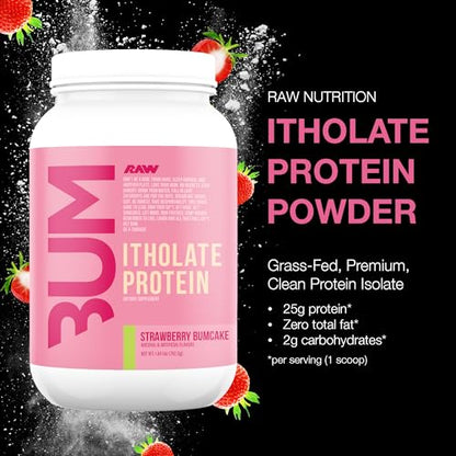 RAW Whey Isolate Protein Powder, Strawberry BumCake (CBUM Itholate Protein) RAWUS supplements