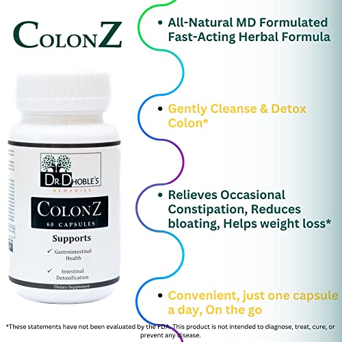 Dr. Dhoble’s Remedies ColonZ Colon Cleanser & Detox – Helps Occasional Constipation DR. DHOBLE’S REMEDIESUS supplements