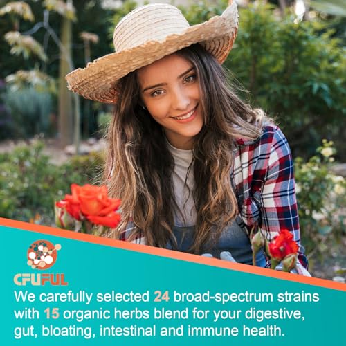 Probiotics for Women & Men - 300 Billion CFU & 24 Strains Probiotic with 15 Organic Herbs CfufulUS supplements