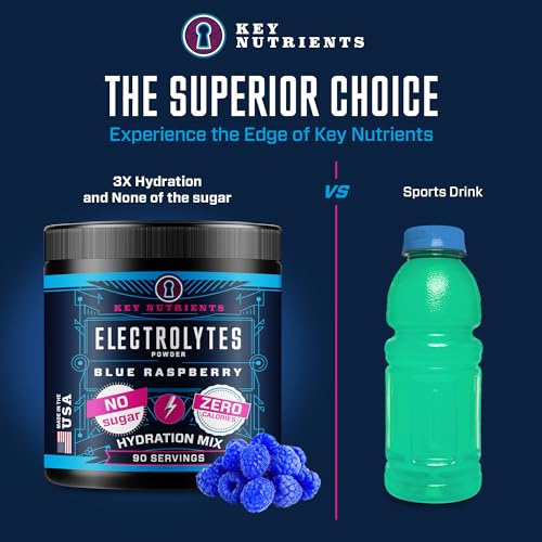 KEY NUTRIENTS Multivitamin Electrolytes Powder No Sugar - Tempting Blue Raspberry KEY NUTRIENTSAu supplements