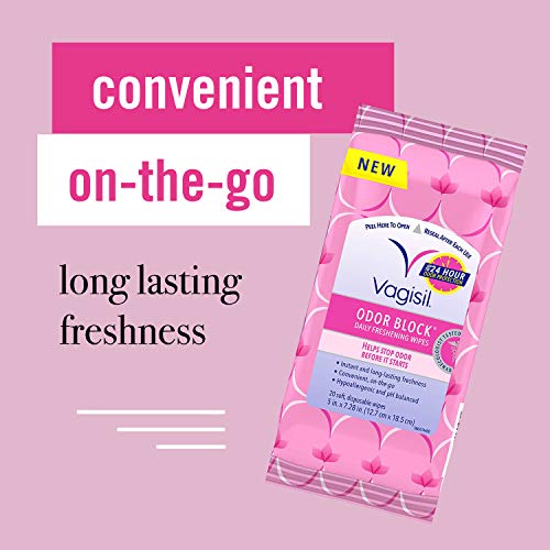 Vagisil Odor Block Multipack for Women, Daily Intimate wash, 20 Feminine Wipes, and Dry Wash VagisilAu supplements