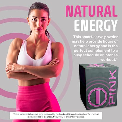 Energy Drink Powder, bHIP Pink for Women 30 Drink Mix Packets. Energy Supplements b:hipUS supplements