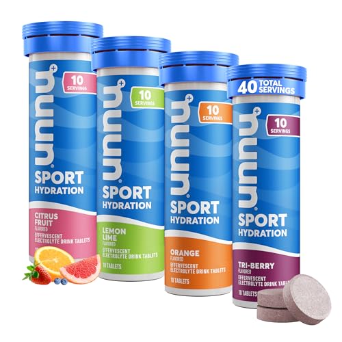 Nuun Sport Electrolyte Tablets for Proactive Hydration, Mixed Citrus Berry Flavors, 4 Pack NuunAu supplements