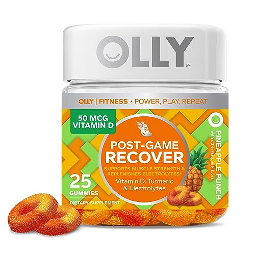 OLLY Post-Game Recover Workout Gummy Rings, Vitamin D, Turmeric, Electrolytes, Pineapple OLLYAu supplements