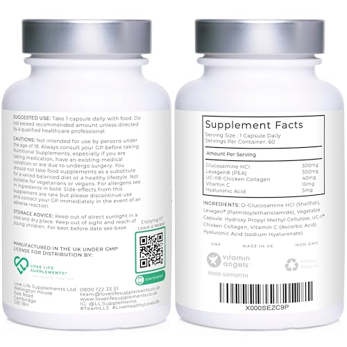 Love Life Supplements Joint Support with Levagen® (Palmitoylethanolamide) + UC-II® LOVE LIFE SUPPLEMENTSAu supplements