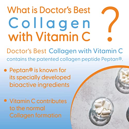 Doctor's Best, Collagen Types 1 and 3, Peptane & Vitamin C, 1,000mg, 180 Tablets Doctor's BESTAu supplements