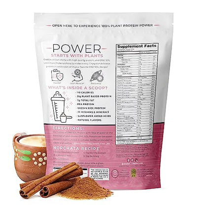 One Sol Lean Plant Protein Powder Horchata, Low Carb, Gluten Free One SolUS supplements