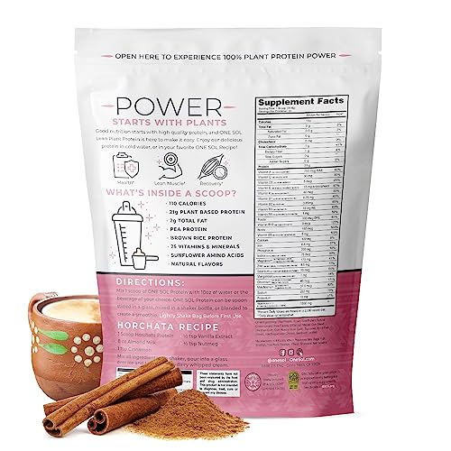 One Sol Lean Plant Protein Powder Horchata, Low Carb, Gluten Free One SolAu supplements