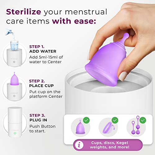 Carecup Menstrual Cup Sterilizer - Modern Menstrual Cup Cleaner Unscented Sanitizer - 2-Minute CarecupAu supplements