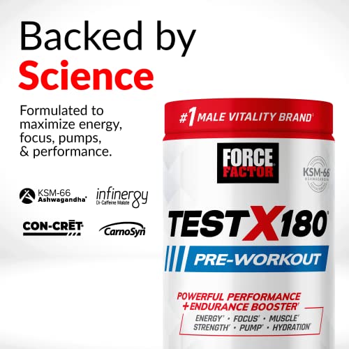FORCE FACTOR Test X180 Pre-Workout Powder & Energy Supplement, Boost Focus Force FactorAu supplements