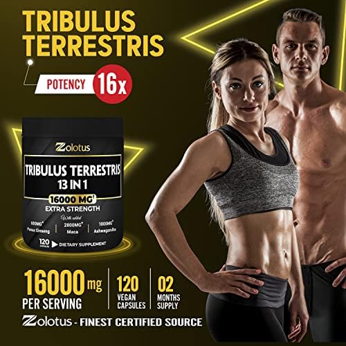 13in1 Tribulus Terrestris Capsules - 16000mg Per Serving with Maca, Horny Goat Weed ZolotusAu supplements