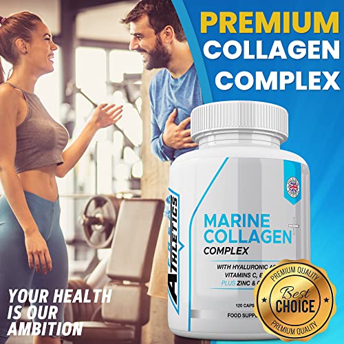Marine Collagen 1000mg - Type 1 Hydrolysed Collagen - Enhanced with Hyaluronic Acid, Vitamin C Freak AthleticsUS supplements
