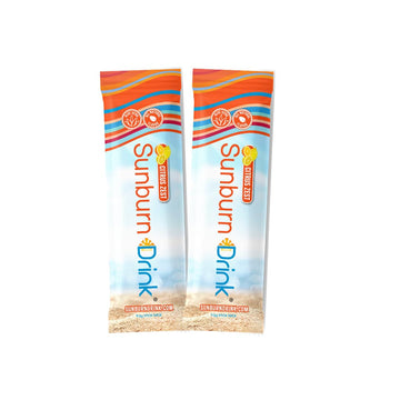 Sunburn Drink - Twin Pack - After Sun Skin Care - Supports Healthy Skin from The Inside Out -Promotes Hydration - Sun Damage Support - Mix with Water - Travel Size Sunburn DrinkAu supplements