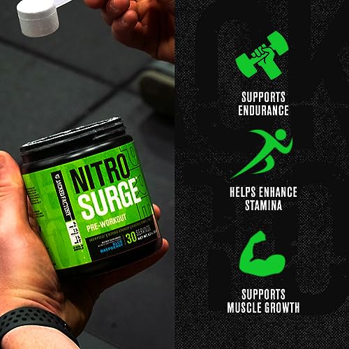 NITROSURGE Pre Workout Supplement - Endless Energy, Instant Strength Gains Jacked FactoryAu supplements