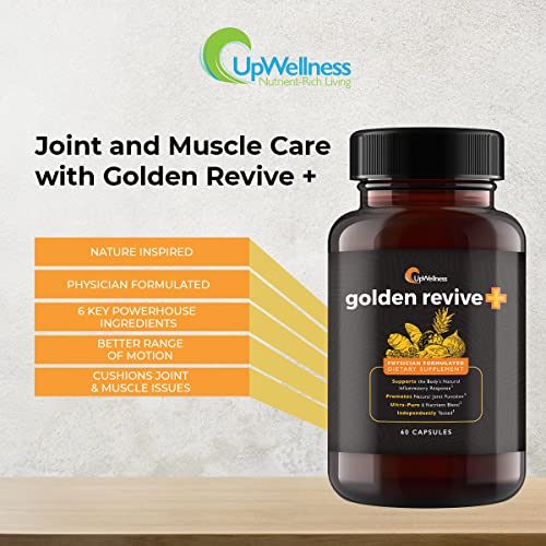 UpWellness Golden Revive + Joint Support with Quercetin, Magnesium, and Turmeric UpWellness Nutrient-Rich LivingUS supplements