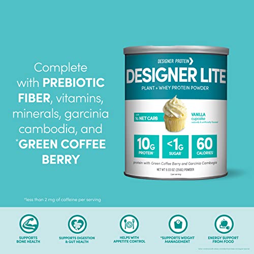 Designer Wellness, Designer Lite, Low Calorie Natural Protein, Prebiotic Fiber, Key Vitamins Designer ProteinUS supplements