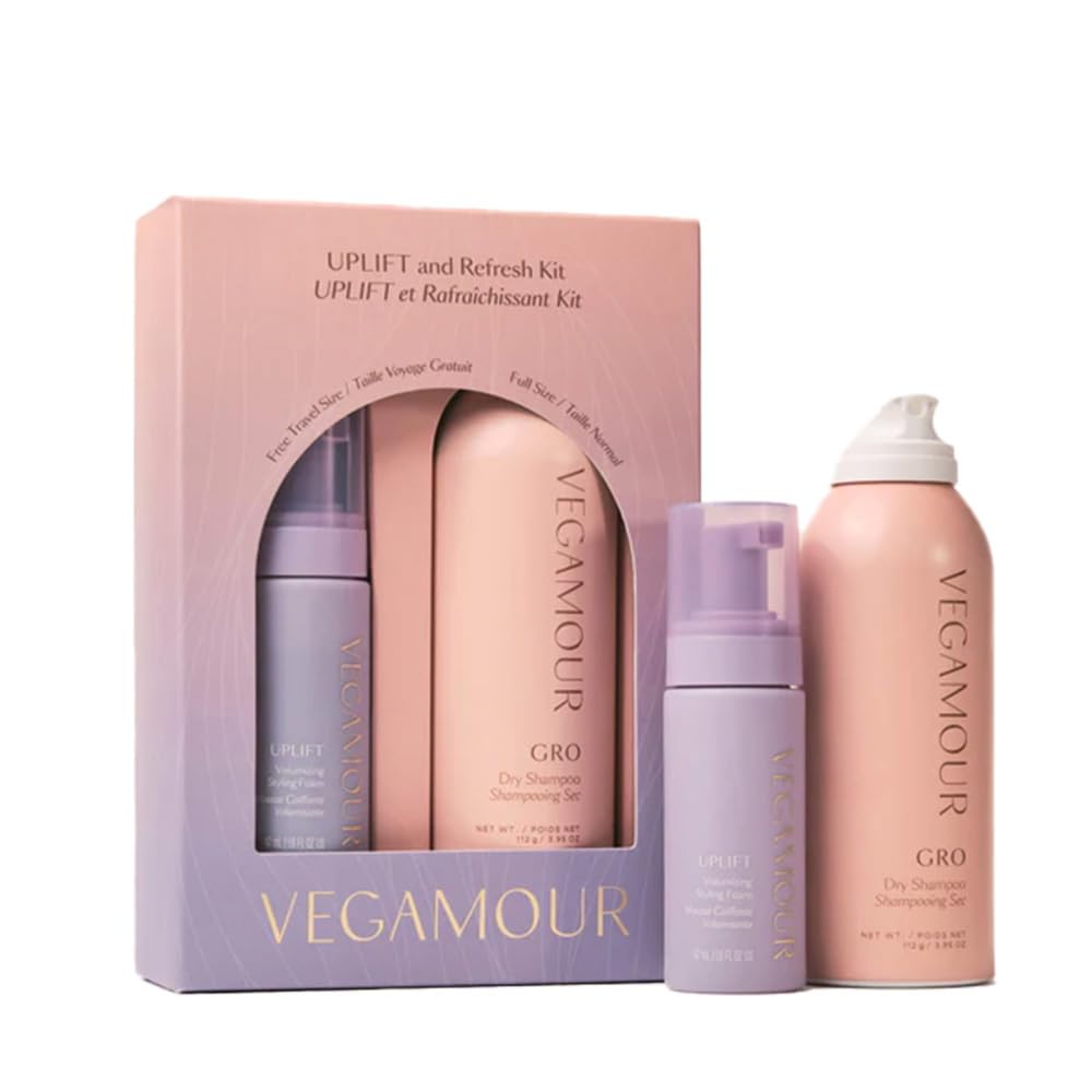 VEGAMOUR UPLIFT and Refresh Kit | Volumizing Dry Shampoo Spray Formulated Without Benzene, Supports Thicker Fuller Looking Hair | $50 Value VEGAMOURAu supplements