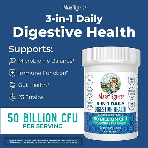 Mary Ruth's 3 in 1 Digestive Health Probiotic, 30 CT MaryRuth OrganicsAu supplements