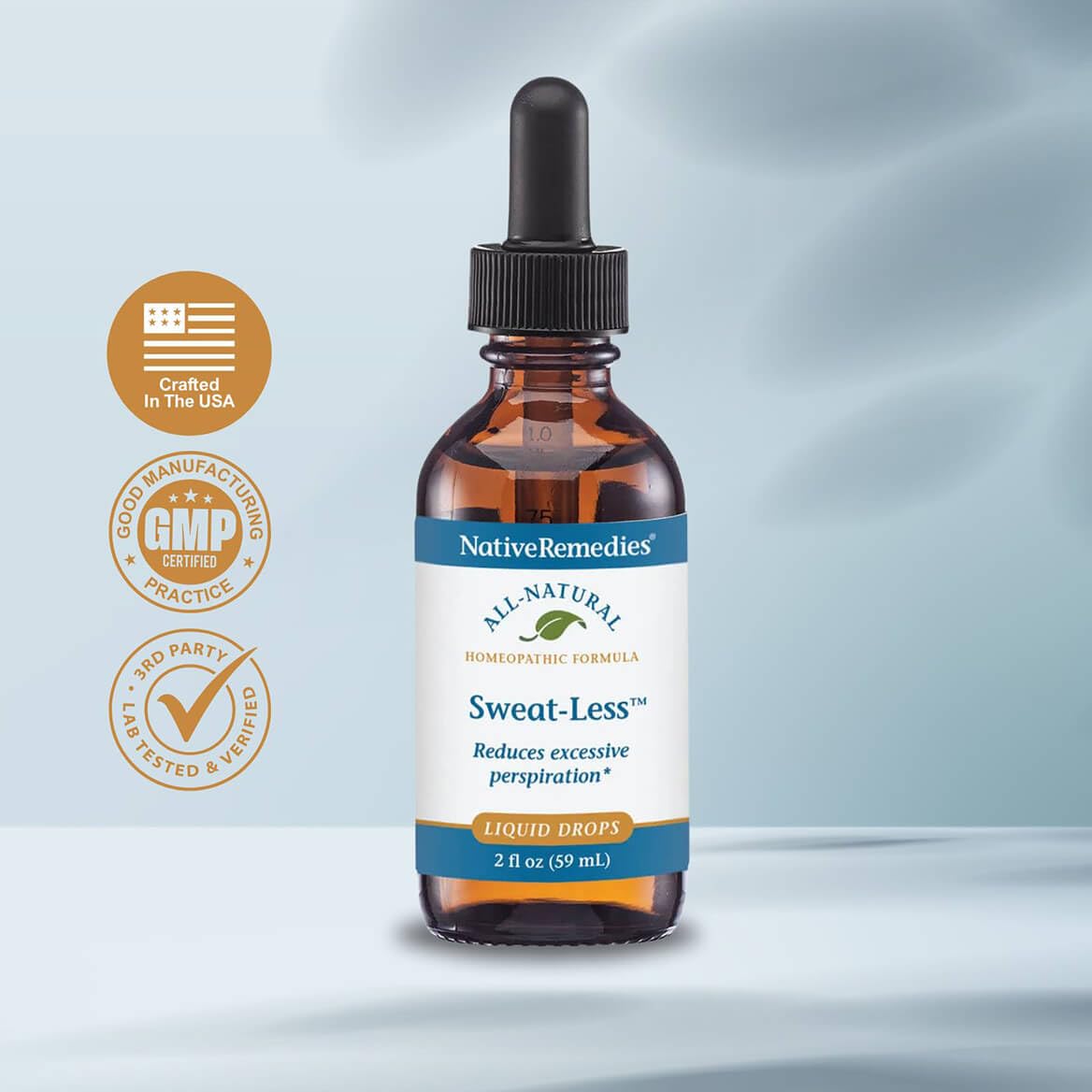 Native Remedies Sweat-Less - Natural Homeopathic Formula for Excessive Sweating, Perspiration and Clamminess - 59 mL Native RemediesAu supplements
