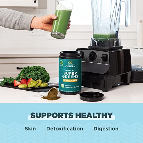Ancient Nutrition Supergreens Powder, Organic Superfood Powder with Collagen Ancient NutritionUS supplements