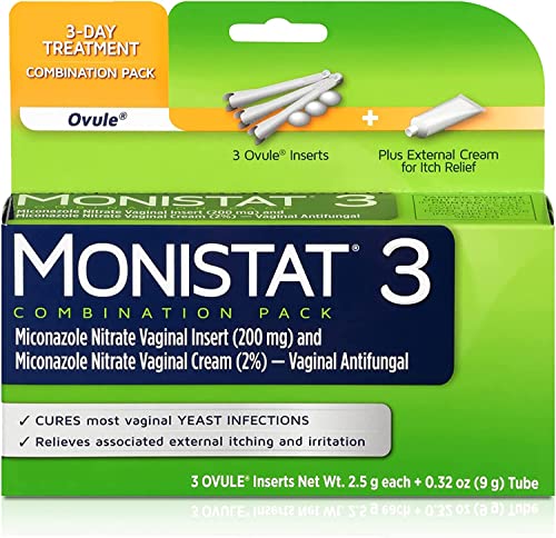 Monistat 3 Vaginal Antifungal Combination Pack - 3 Each, Pack of 2 MonistatAu supplements