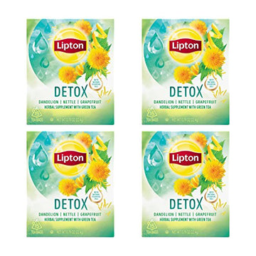 Lipton Green Tea Bags, Herbal Supplement for Detox, 15 Count (Pack of 4) LiptonAu supplements