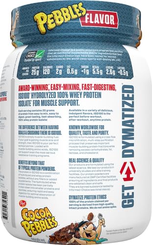 Dymatize ISO100 Hydrolyzed Protein Powder, 100% Whey Isolate Protein, 25g of Protein DymatizeUS supplements