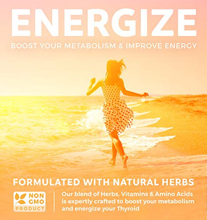 Thyroid Support with Iodine - 120 Capsules (Non-GMO) Healths HarmonyUS supplements