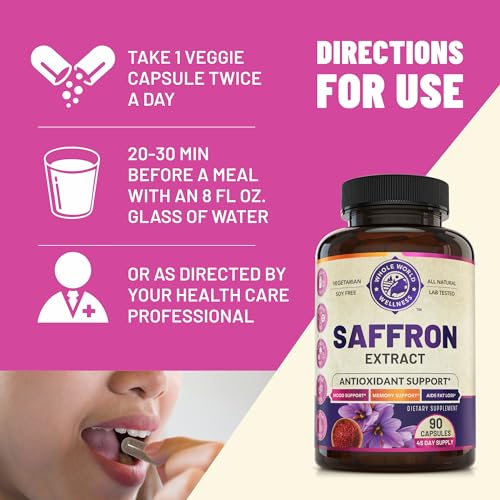 100% Pure Saffron Extract - Metabolism Booster & Natural Appetite Suppressant for Weight Loss WHOLE WORLD WELLNESSAu supplements
