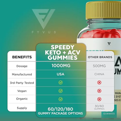 Speedy Keto ACV Gummies, Speedy Keto ACV Gummies Advanced Weight Loss 750MG FyvusUS supplements