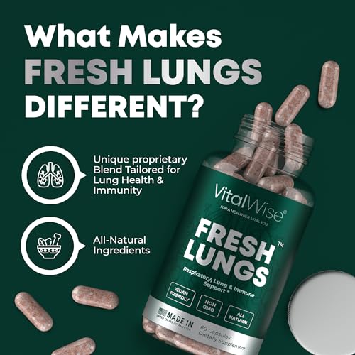 VitalWise Fresh Lungs Lung Detox and Cleanse Supplement with Mullein Leaf Extract VitalWiseAu supplements