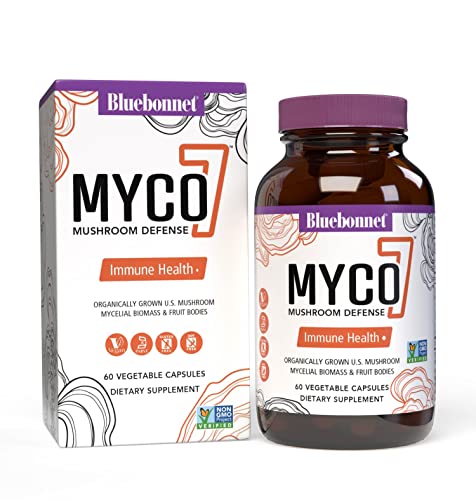 Bluebonnet Nutrition Myco-7 Mushroom Defense – 7 Organically Grown U.S. Whole BluebonnetUS supplements