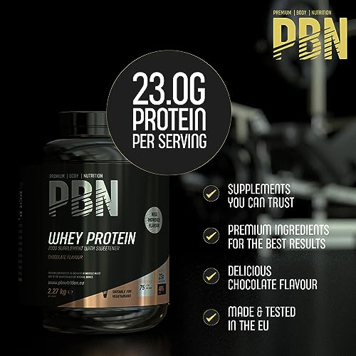PBN - Premium Body Nutrition Whey Protein 2.27kg Chocolate, New Improved Flavour Premium Body NutritionUS supplements