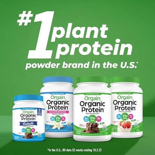 Orgain Organic Unflavored Vegan Protein Powder, Natural Unsweetened - 21g Plant Based OrgainUS supplements