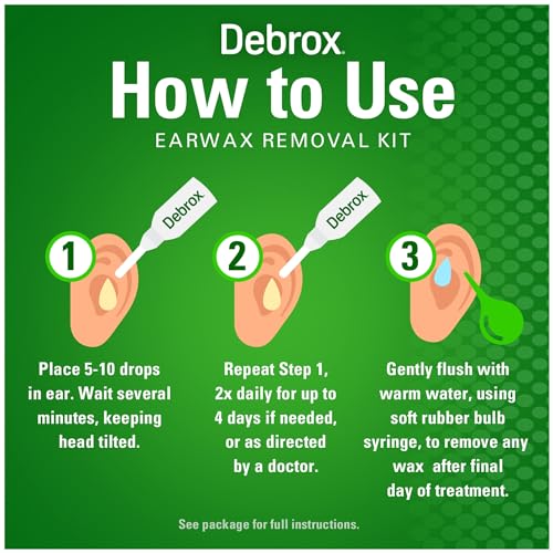 Debrox Ear Wax Removal Kit, Ear Cleaning Kit Includes Rubber Bulb Syringe DebroxUS supplements