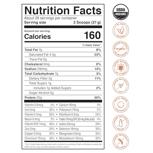 KOS Organic Vegan Protein Powder with 50mg Caffeine, Salted Caramel Coffee KOSUS supplements