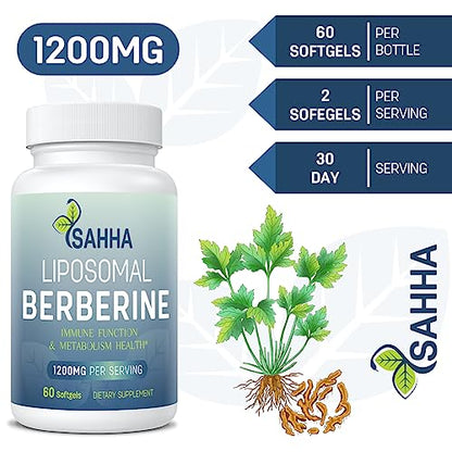 Sahha Advanced Liposomal Berberine 1200mg - Maximized Absorption for Optimal Results SahhaUS supplements