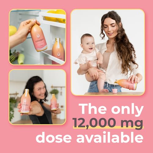 Collagen Supplements for Women, Highest-Dose 12000mg Liquid Collagen Peptides, Bovine Collagen HealuAu supplements