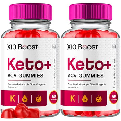 (2 Pack) X10 Boost Keto ACV Gummies Advanced Weight Loss, X10 Boost Keto S.O LabsUS supplements