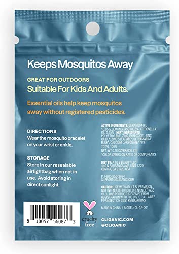 Cliganic 50 Pack Mosquito Repellent Bracelets, DEET-Free Bands, Individu CliganicUS supplements